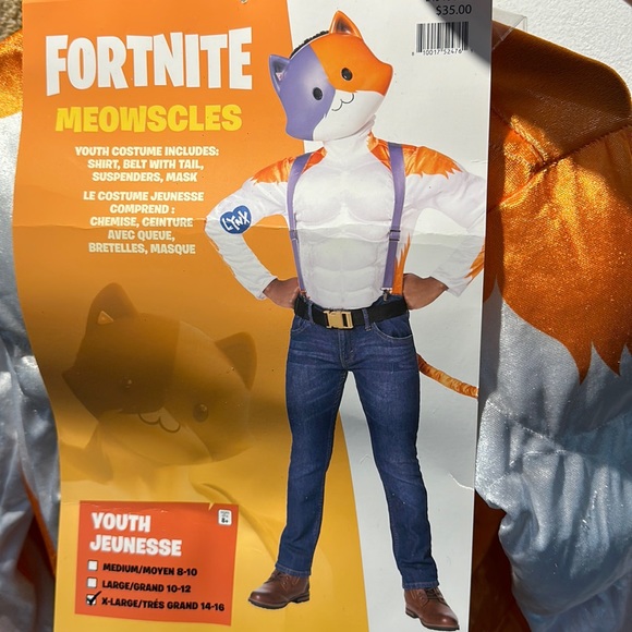 Youth Fortnite Meowscles Costume - Picture 1 of 8